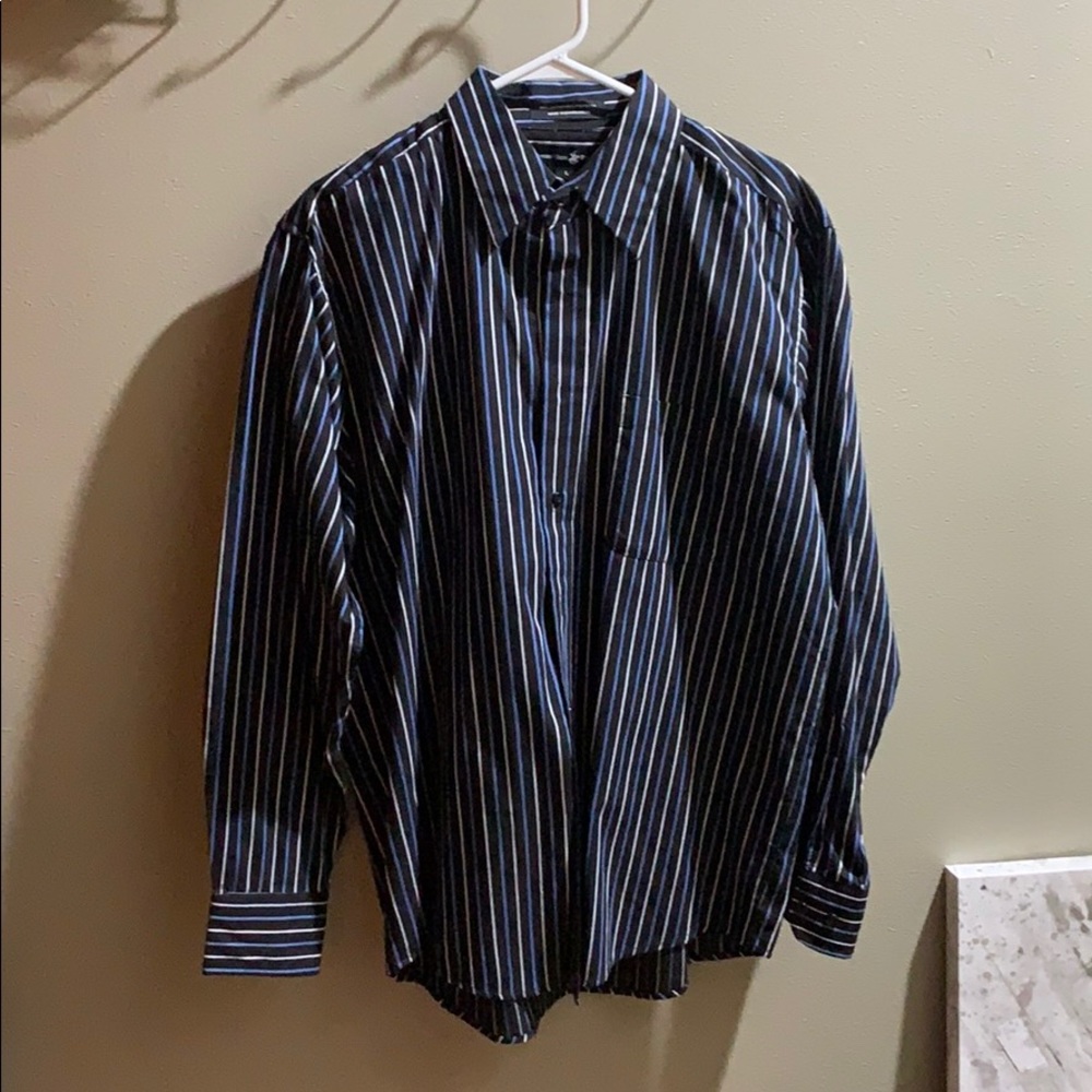 Black blue and white stripes